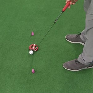 putting stroke path tee drill