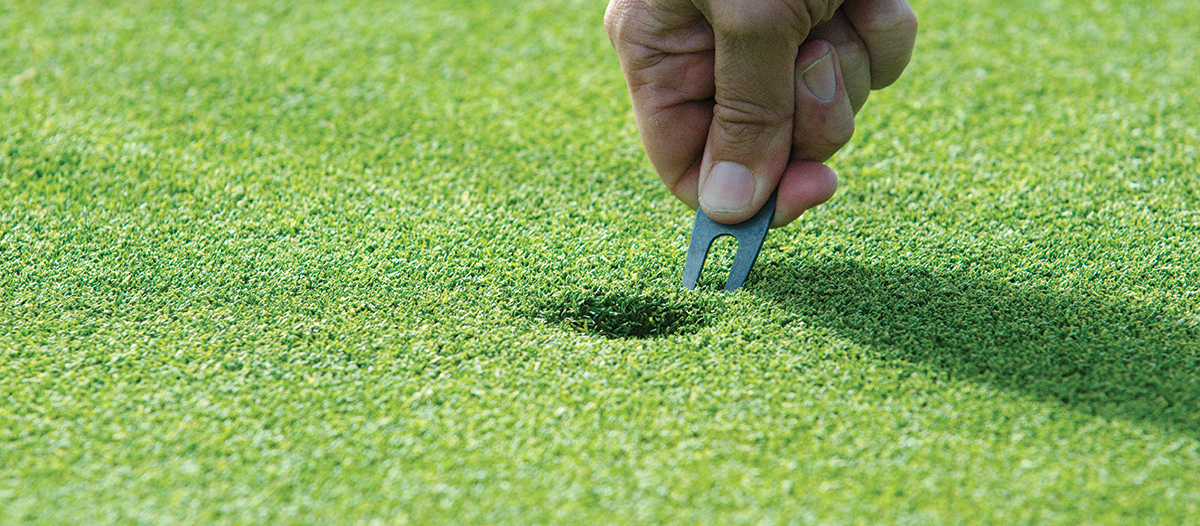 Repair ball marks The GOLFTEC Scramble