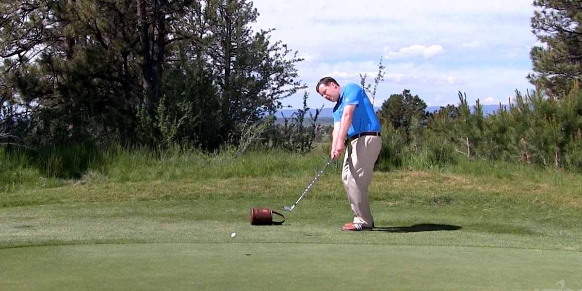 Improve your impact position with the Straight Arm Chipping Drill The